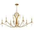 Maxim Lighting Eden Chandelier with a Charcoal Gold Leaf finish, featuring a steel frame adorned with sparkling crystal accents.