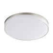 Maxim Lighting Edge Flush Mount Ceiling Light in Satin Nickel finish, featuring a sleek, modern design with an Iron frame and a frosted glass diffuser.