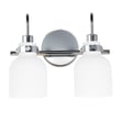 Maxim Lighting Milk Bathroom Vanity Light with a sleek Polished Chrome finish, featuring a modern design with Steel and Glass elements.