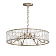 Maxim Lighting Odeon Chandelier with a Golden Silver finish, featuring a steel frame adorned with cascading crystal accents.