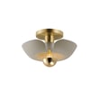 Maxim Lighting Poppy Flush Mount Ceiling Light in Silver Gold with Satin Brass finish, featuring an elegant aluminum design with a modern touch.