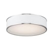 Maxim Lighting Prime Flush Mount Ceiling Light with a Satin Nickel finish, featuring a sleek design with a steel frame and acrylic diffuser.