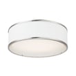 Maxim Lighting Prime Flush Mount Ceiling Light in Satin Nickel finish with a sleek, modern design featuring a steel frame and acrylic diffuser.
