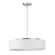 Maxim Lighting Prime Pendant in Satin Nickel finish, featuring a sleek steel frame with an acrylic diffuser, hanging elegantly in a modern interior.