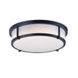 Maxim Lighting Rogue Ceiling Light Fixture in black finish, featuring a sleek polycarbonate and steel design, mounted on a ceiling.