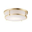 Maxim Lighting Rogue Ceiling Light Fixture in Satin Brass finish, featuring a sleek design with polycarbonate and steel elements.