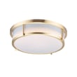 Maxim Lighting Rogue Ceiling Light Fixture with a Satin Brass finish, featuring a sleek design made of Polycarbonate and Steel materials.