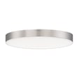 Maxim Lighting Trim Round 120V Ceiling Light with a Satin Nickel finish, featuring a sleek polycarbonate and steel design for modern interiors.