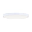 Maxim Lighting Trim Flush Mount Ceiling Light, featuring a sleek design with a white polycarbonate shade and steel accents, perfect for modern interiors.