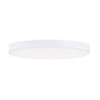 Maxim Lighting Trim Flush Mount Ceiling Light with a white polycarbonate and steel finish, providing a sleek and modern ceiling illumination solution.