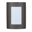 Maxim Lighting View Outdoor Wall Light in Bronze finish, featuring a sleek, modern design with a stainless steel frame and polycarbonate shade.