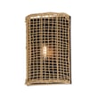 Maxim Lighting Cestino Wall Sconce in Antique Bronze, featuring steel and rattan for a stylish, modern look.