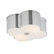Maxim Lighting Clover 2-Light Flush Mount in Polished Nickel, featuring sleek steel and glass design for modern interiors.