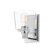 Maxim Lighting Cubos Wall Sconce in Polished Chrome, featuring sleek steel and glass design for modern interiors.