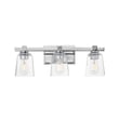 Maxim Lighting Cubos Vanity Light in Polished Chrome, featuring sleek steel and glass design for modern bathrooms.