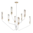 Maxim Lighting Regent Chandelier with a Light French Gray and Natural Aged Brass finish, featuring elegant Steel and Glass construction.