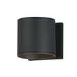 Maxim Lighting Stout Indoor/Outdoor Wall Sconce in Black finish, featuring a sleek Aluminum frame with Glass panels for a modern and elegant look.