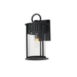Maxim Lighting Windsor Outdoor Wall Sconce in Black Patina finish, featuring a classic design with steel and glass elements for elegant outdoor illumination.