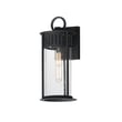 Maxim Lighting Windsor Outdoor Wall Sconce in Black Patina finish, featuring a classic design with steel and glass elements for elegant outdoor illumination.