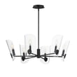 Maxim Lighting Armory Chandelier in Black, featuring a stylish design with steel and glass materials for modern elegance.