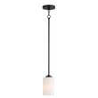 Maxim Lighting Deven Pendant in Black finish with Steel and Glass materials, featuring a modern design with a sleek, minimalist silhouette.