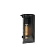 Maxim Lighting Foundry Outdoor Wall Sconce with a sleek black finish, featuring a steel frame and clear glass panels for a modern, industrial look.