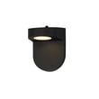 Maxim Lighting Ledge Outdoor Wall Sconce in Black finish, featuring a sleek Aluminum frame with a Glass panel for modern outdoor illumination.