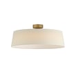 Maxim Lighting Paramount Flush Mount in Natural Aged Brass finish, featuring a Steel frame with a Linen shade, elegantly designed for modern interiors.