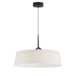 Maxim Lighting Paramount Pendant in Black finish with a Steel frame and Linen shade, elegantly hanging in a modern interior setting.