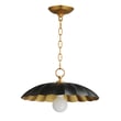 Maxim Lighting Primrose Pendant in Black with Gold Leaf finish, featuring a steel frame with elegant curves and a modern design.