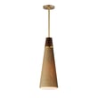 Maxim Lighting Sumatra Pendant in Natural Aged Brass finish, featuring a Steel frame with Glass and Grasscloth elements, hanging elegantly from the ceiling.