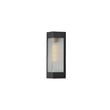 Maxim Lighting Triform Outdoor Wall Sconce in Black with Antique Brass finish, featuring a sleek Aluminum frame and Glass panels.