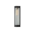 Maxim Lighting Triform Outdoor Wall Sconce in Black with Antique Brass finish, featuring an Aluminum frame and Glass panels.