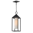Maxim Lighting Aldous Outdoor Pendant in Black, featuring durable aluminum and glass for stylish outdoor illumination.