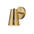 Helsinki Wall Sconce by Maxim Lighting in Natural Aged Brass finish, featuring a sleek Steel design with a modern, minimalist aesthetic.
