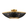 Maxim Lighting Rattan Wall Sconce/Semi Flush Mount in Natural Aged Brass finish, featuring Steel, Glass, and Synthetic Rattan materials.