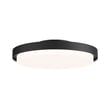 Maxim Lighting Float Flush Mount in Black finish, featuring a sleek, minimalist design with Aluminum and Plastic materials for modern illumination.