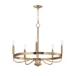 Frankie Chandelier by Maxim Lighting, featuring a Heritage finish and Steel construction, elegantly hanging with multiple lights and intricate detailing.