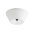 Maxim Lighting Tack Flush Mount, featuring a sleek black steel frame with a clear glass shade, elegantly illuminates the space with a modern touch.