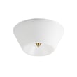 Maxim Lighting Tack Flush Mount in Natural Aged Brass finish, featuring a sleek Steel and Glass design, elegantly illuminates the space.