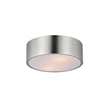 Maxim Lighting Tommy Surface Mount in Satin Nickel finish, featuring a sleek, modern design with a steel frame and frosted glass shade.