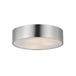 Maxim Lighting Tommy Surface Mount in Satin Nickel finish, featuring a sleek, modern design with a steel frame and frosted glass diffuser.