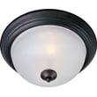 Maxim Lighting Essentials 584x Flush Mount with an Oil Rubbed Bronze finish, featuring a sleek Steel frame and a Glass shade.
