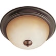 Maxim Lighting Essentials 584x Flush Mount with an Oil Rubbed Bronze finish, featuring a sleek Glass and Steel design for a modern touch.