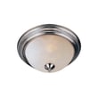 Maxim Lighting Essentials 584x Flush Mount with a sleek Satin Nickel finish and a smooth Glass shade, designed for modern interiors.