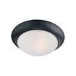 Maxim Lighting Essentials 585x Flush Mount featuring a sleek Black finish with a Glass diffuser and Steel frame, providing modern elegance to any room.