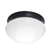 Maxim Lighting Essentials 588x Flush Mount: Black steel frame with glass diffuser, sleek and modern ceiling light fixture.