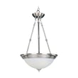 Maxim Lighting Essentials Bowl Pendant with a Satin Nickel finish, featuring a glass bowl design suspended by steel hardware.