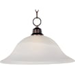 Maxim Lighting Essentials Pendant in Oil Rubbed Bronze finish, featuring a sleek steel frame with a glass shade, elegantly hanging in a modern setting.