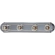 Maxim Lighting Essentials Racetrack Bathroom Vanity Light in Satin Nickel finish, featuring a sleek, rectangular design with steel construction and frosted glass.